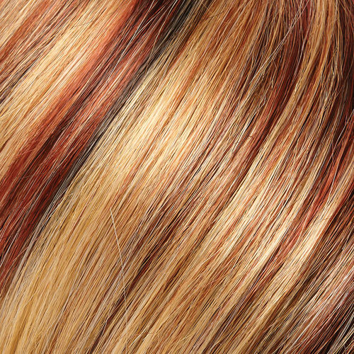 33R27F - Med Natural Red w/ 20% Med Red-Golden Blonde Highlights