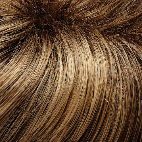 24BT18S8 - Medium Natural Ash Blonde & Light Natural Golden Blonde Blend, Shaded w/ Med Brown