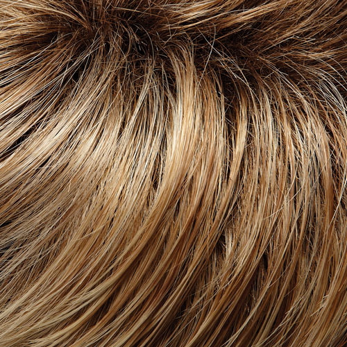 27613S8 - Medium Red-Gold Blonde & Pale Natural Gold Blonde Blend w/ Shaded Dark Brown Roots