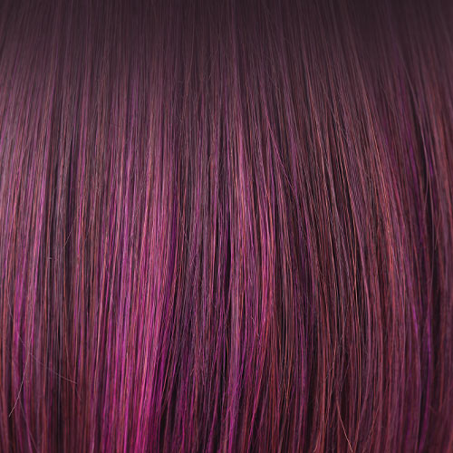 Plumberry Jam LR - Medium Plum w/ Dark Roots w/ Mix of Red/Fuschia w/ Long Dark Roots