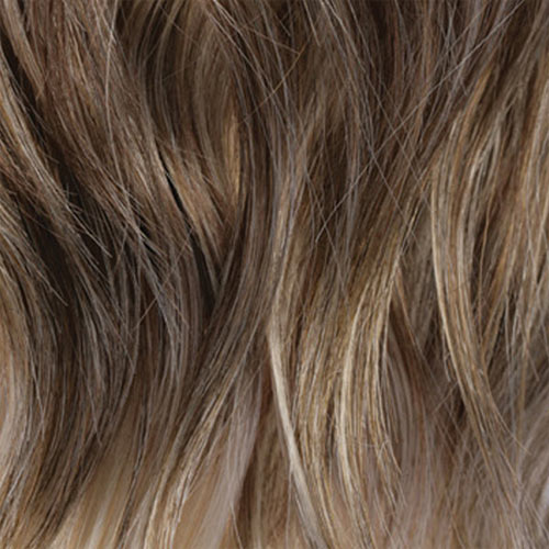 R613BG14 - Dark Blonde w/ Fine Pale Blonde Highlights & Pale Blonde Tipped Ends